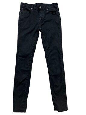 American Eagle Mens Flex Slim Straight Jeans Size 29X34 Black Denim Casual